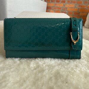Blue Gucci Guccissima Wallet